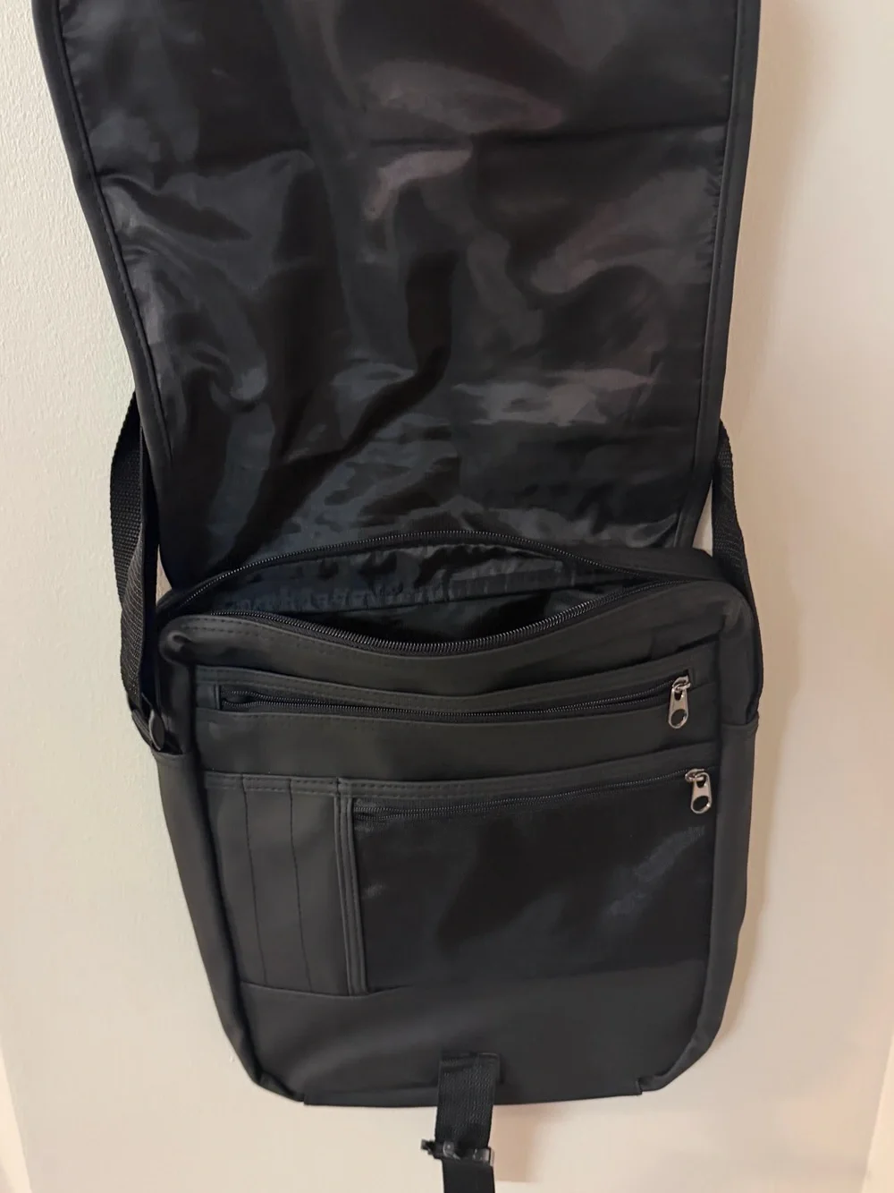 Saint Laurent Black Men’s Messenger Bag with Adjustable Strap